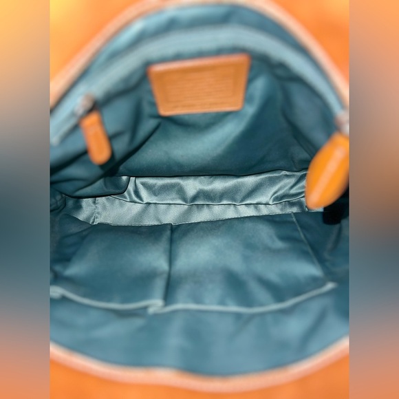 Rare Coach Authentic Penelope Purse F14683 White Cream & Brown Pebble Leather - Picture 12 of 13